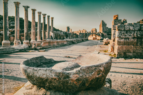 Perge Ancient city, which is within the borders of the Aksu District of Antalya Province, is 17 km east of the city center. The research carried out in the city revealed that the prehistoric accumulat