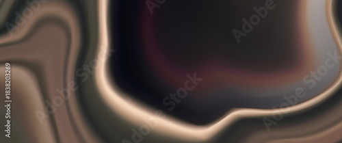 Smooth abstract vector background with soft beige, brown, and charcoal waves forming organic layered curves on a dark modern backdrop.