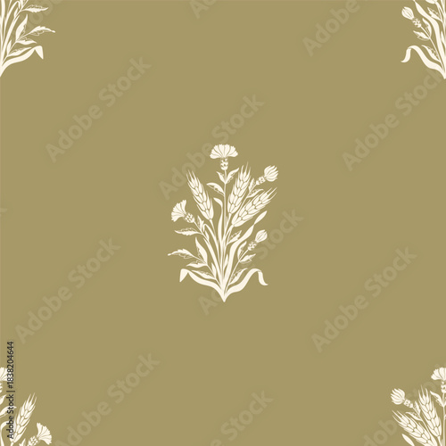 Cute floral watercolor seamless pattern. Flower vector illustration background. Watercolor print in rustic vintage style, textile or wallpapers.