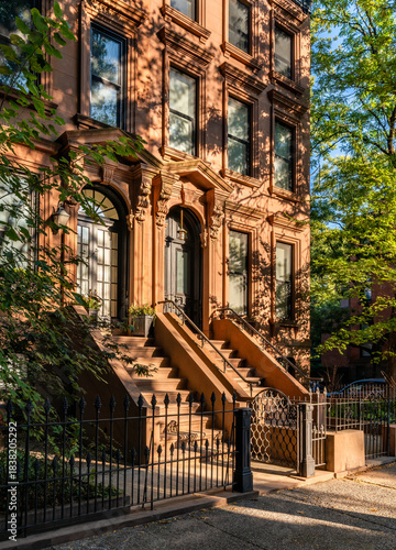 Canvastavla Park Slope Historic District townhouse in morning light