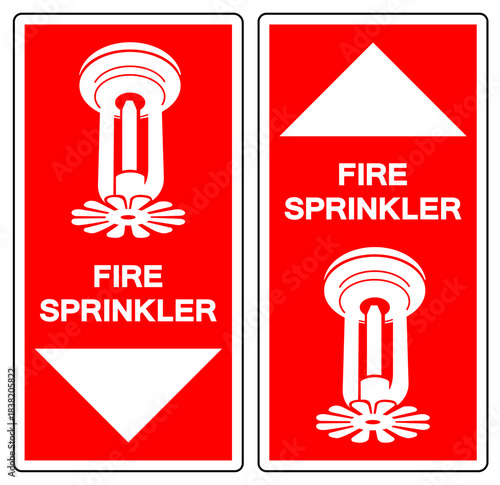 Fire Sprinkler Symbol Sign, Vector Illustration, Isolate On White Background Label.EPS10