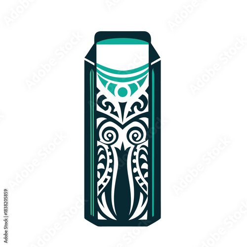 Abstract Geometric Pattern with Maori Style Design