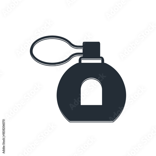 Black Perfume icon isolated on white background. Vector