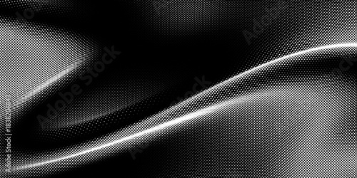 Abstract digital wave of particles. Futuristic point wave. Technology black background vector. Vector illustration