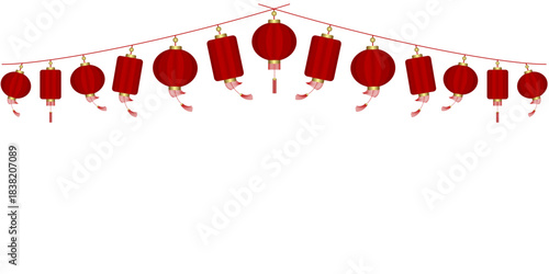 chinese new year background vector lantern illustration