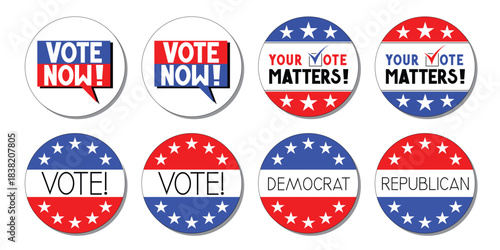 Voting badges - vector illustration