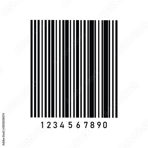 Simple barcode icon, barcode scratched vector illustration , barcode icon for selling, shopping etc. Eps 10