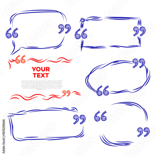 HandDrawn Quote Boxes  Sketch Style Message Templates