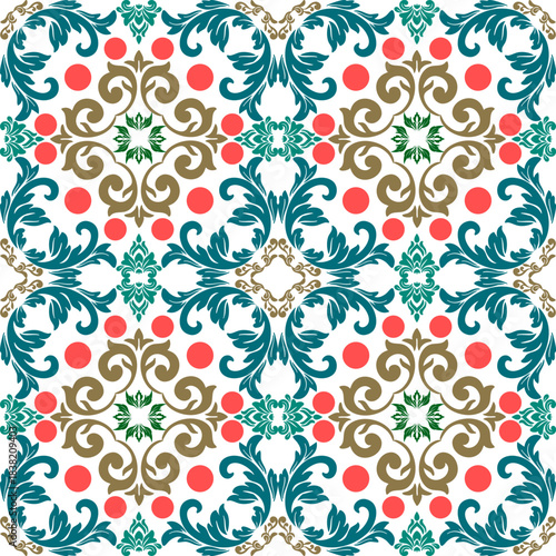 Classic Damask Seamless
Pattern - Vector Illustration for Elegant Textile
Design,Damask,Jacquard loom, Brocade, Satin weave,ethnic, geometric, textile, fabric, motif, retro,
