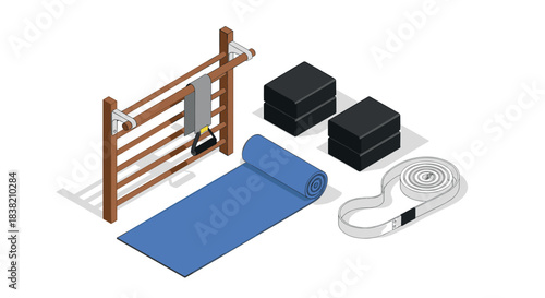 Home gym essentials: isometric yoga and fitness equipment set for balanced workouts