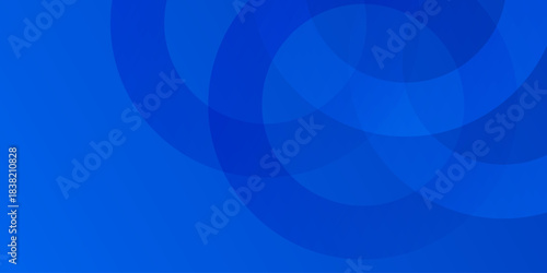 Abstract blue gradient overlapping circle shape background vector design. eps10