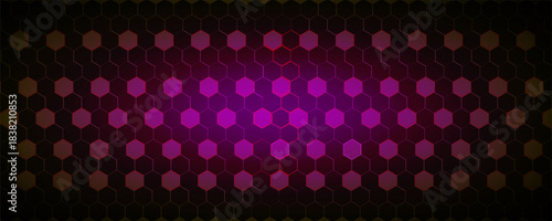 Black hexagon, honeycomb, design element, shapes, pattern with no strokes. vectorEps10