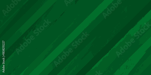 Dynamic green background with bold diagonal stripes and textured brush strokes