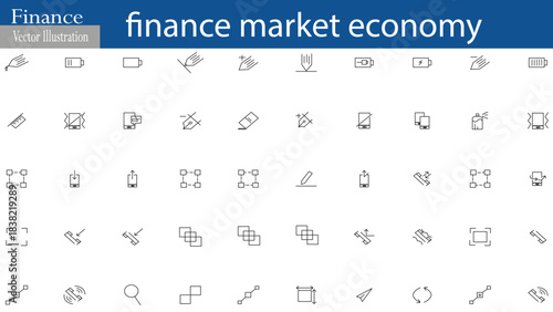 Line Art Icon Set Business icon for company. Web icon set.