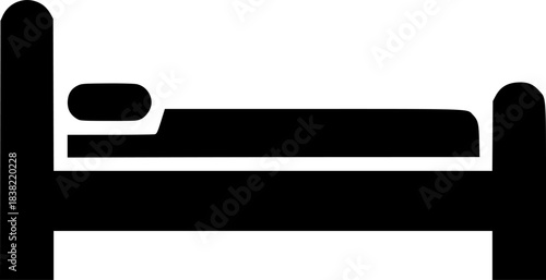 Bed Furniture Vector Icon Illustration