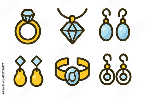 Luxury jewelry set featuring diamond engagement ring, pendant necklace, and gold earrings designs