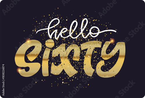 Birthday label. Cute hand drawn doodle lettering quote. Lettering for t-shirt design, mug print, bag print, clothes fashion. 100% hand drawn vector image.
