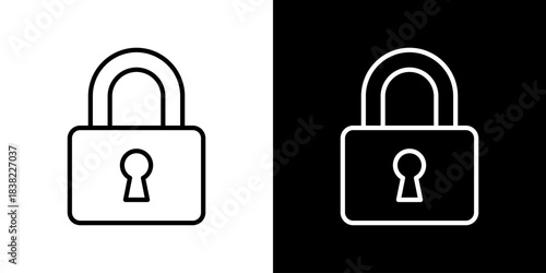 Lock Icons. Fresh Line Design Built For Creative Flexibility In Light And Dark Versions. 