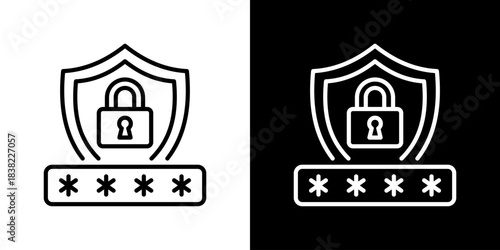 Password Icons. Fresh Line Design Built For Creative Flexibility In Light And Dark Versions. 