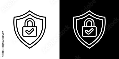 Secure Icons. Fresh Line Design Built For Creative Flexibility In Light And Dark Versions. 