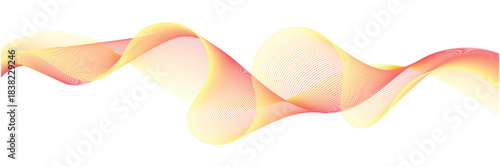 Abstract Wave Lines Background. Flowing Gradient Line Background. Vector Illustration