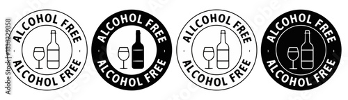 alcohol free zero percent icon