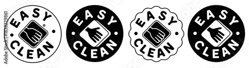 easy clean housekeeping icon set