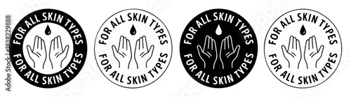 for all skin types care icons