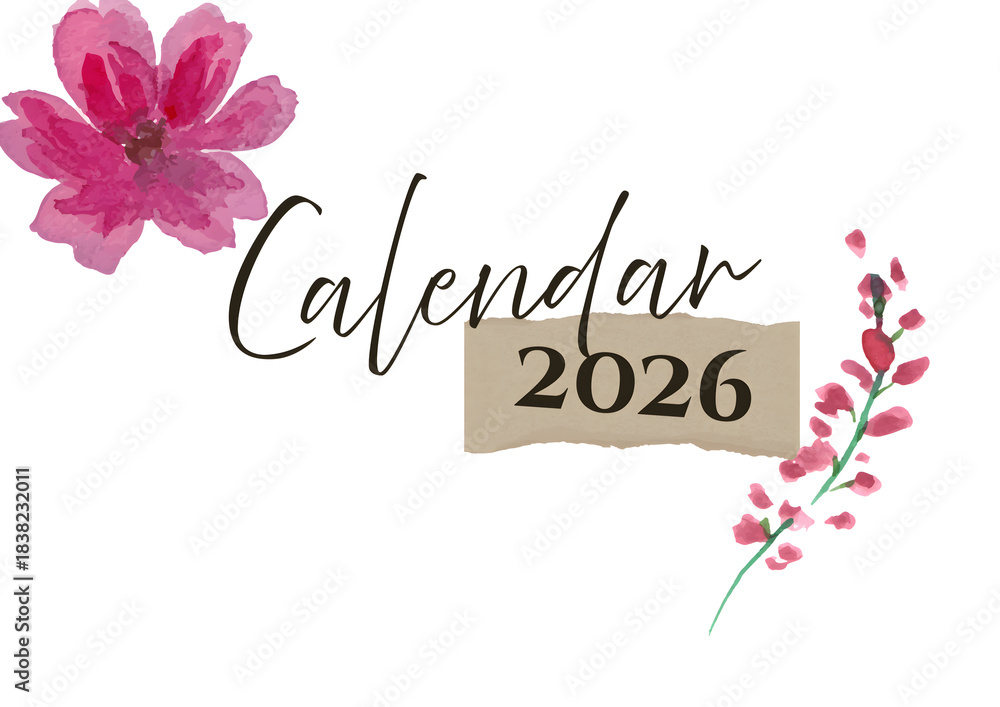 Fototapeta premium Calendar of 2026 