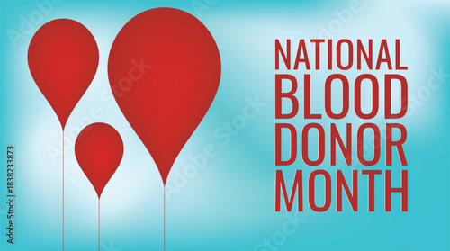 January Blood Donor Awareness Vector Design