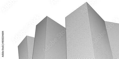 ​​abstract architecture 3d illustration background	
