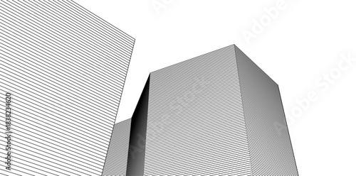 ​​abstract architecture 3d illustration background	
