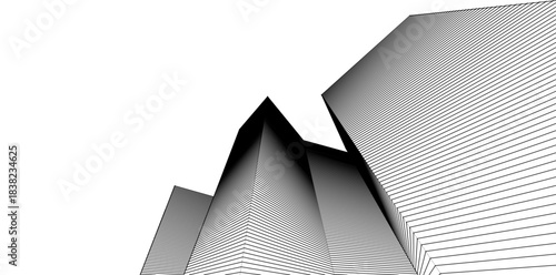 ​​abstract architecture 3d illustration background	
