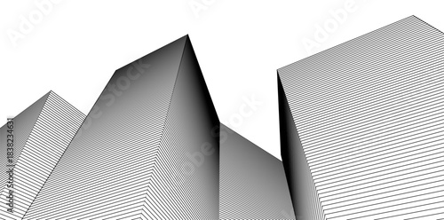 ​​abstract architecture 3d illustration background	
