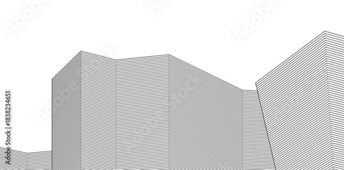 ​​abstract architecture 3d illustration background	

