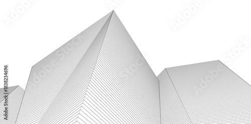 ​​abstract architecture 3d illustration background	
