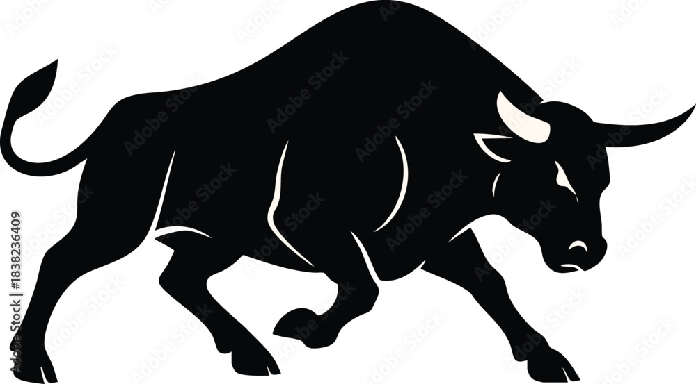 Fototapeta premium bull on white background