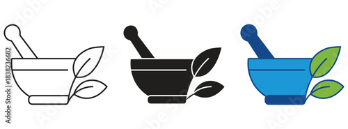 Ayurveda Treatment icon set multiple style collection , Vector illustration.