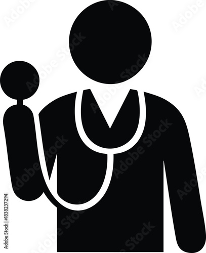 doctor icon vector illustration silhouette