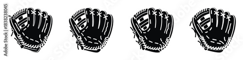 Baseball Gloves Set - Sports Vector Illustration Pack