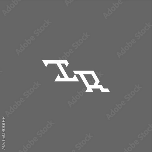 minimalist techno style monogram modern logo letter initial esport concept design IR