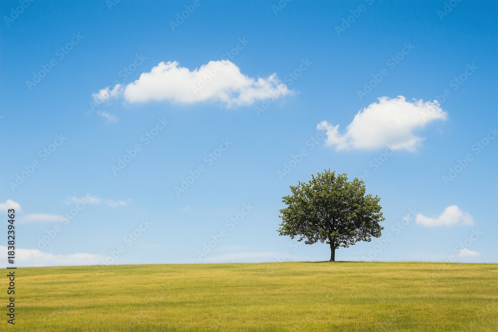 Obraz premium lonely tree on a field
