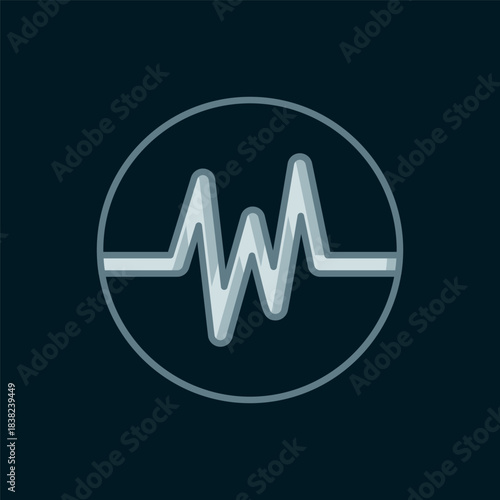 Line Heart rate icon isolated on black background. Heartbeat sign. Heart pulse icon. Cardiogram icon. Flat filled outline style with shadow. Vector
