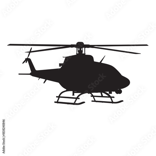helicopter silhouette vector
