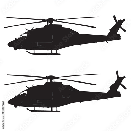 military helicopter vector