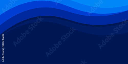 Blue waves background vector. Fluid gradient shapes composition. Futuristic design concept. Trendy.