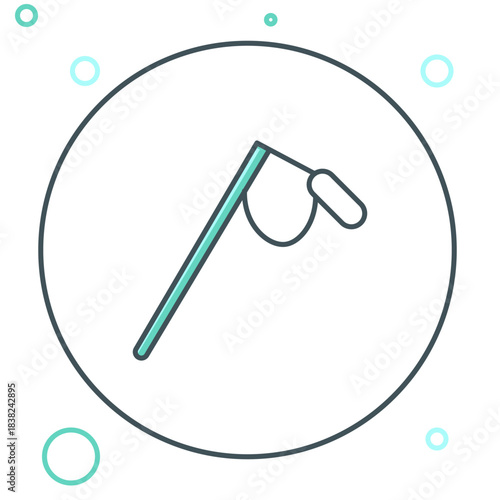 Line Microphone icon isolated on white background. On air radio mic microphone. Speaker sign. Colorful outline concept. Vector