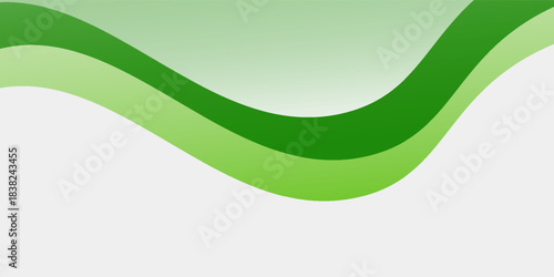 Abstract White and Green wave wide background texture, soft, header, modern neutral good soft wave