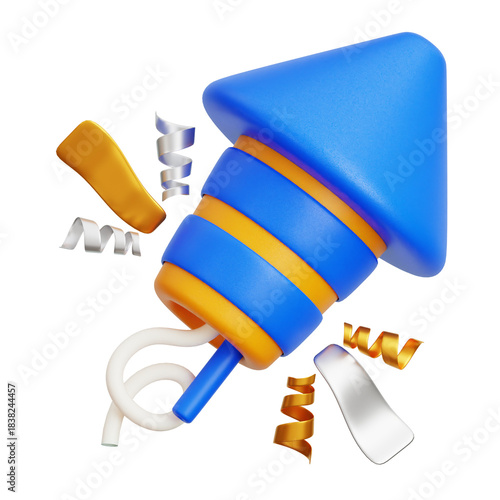 Firework Rocket 3d Illustration