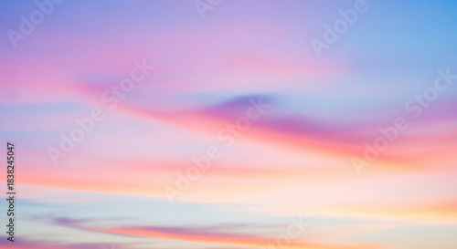 Pastel Sky Dreamscape: A Soft and Serene Abstract of Colorful Clouds at Twilight